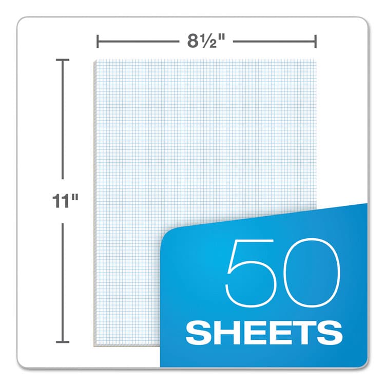 TOPS BUSINESS FORMS Quadrille Pads, Quadrille Rule (8 sq/in), (50) White 8.5 x 11 Sheets (TOP33081) thumbnail 2