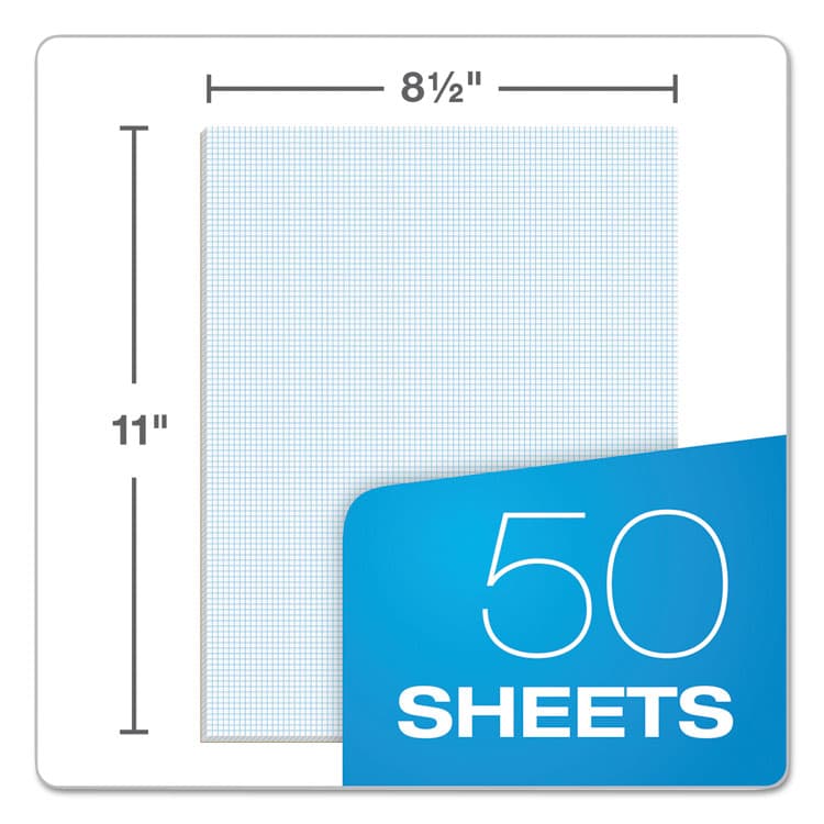 TOPS BUSINESS FORMS Quadrille Pads, Quadrille Rule, (50) White 8.5 x 11 Sheets (TOP33101) thumbnail 2