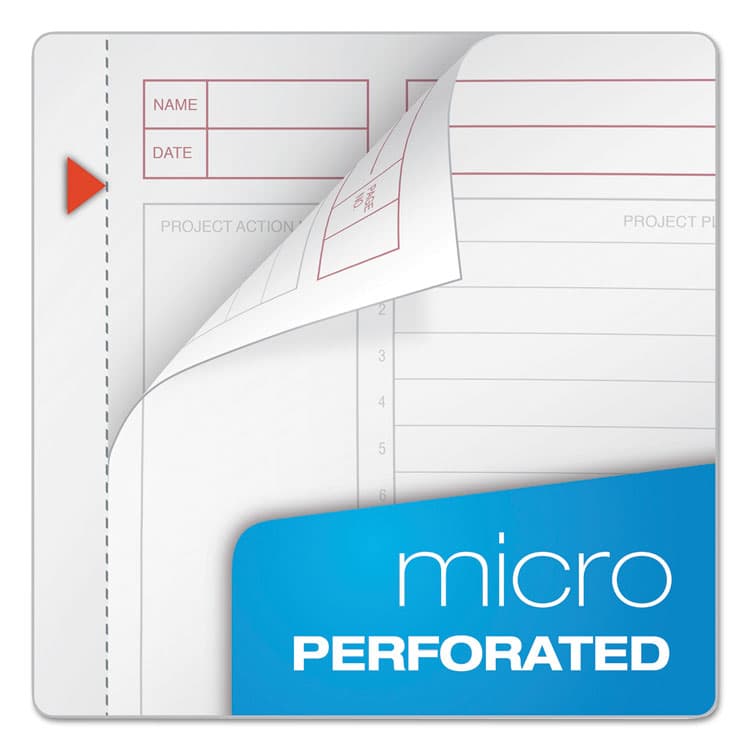 TOPS BUSINESS FORMS JEN Action Planner, 1-Subject, Narrow Rule, Black Cover, (84) 8.5 x 6.75 Sheets (TOP63827) thumbnail 4