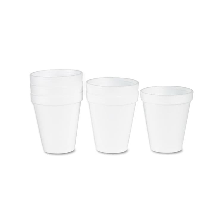 DART Foam Drink Cups, 6 oz, White, 25/Bag, 40 Bags/Carton (DCC6J6) thumbnail 2