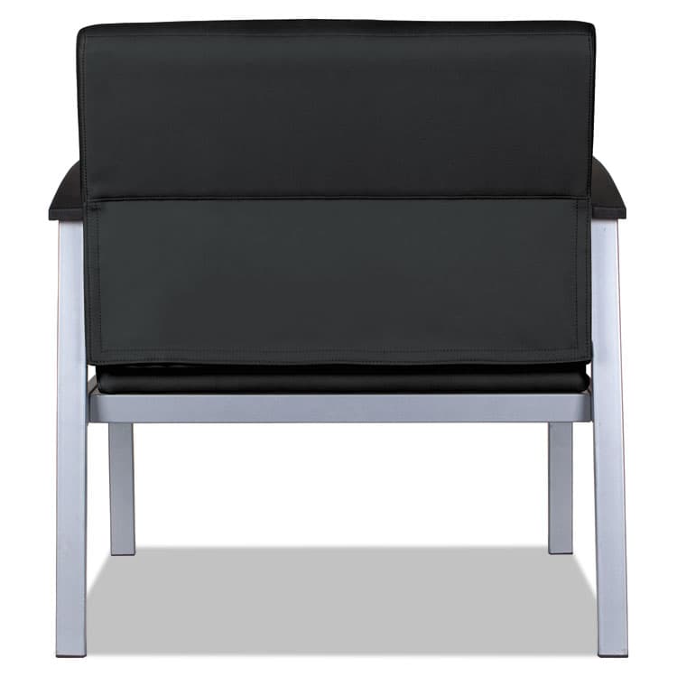 ALERA Alera metaLounge Series Bariatric Guest Chair, 30.51" x 26.96" x 33.46", Black Seat, Black Back, Silver Base (ALEML2219) thumbnail 4