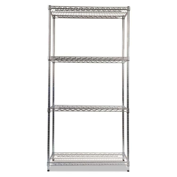 ALERA NSF Certified Industrial Four-Shelf Wire Shelving Kit, 36w x 18d x 72h, Silver (ALESW503618SR) thumbnail 2