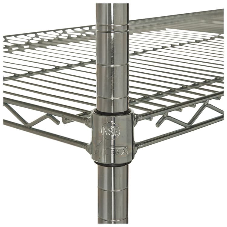 ALERA NSF Certified Industrial Four-Shelf Wire Shelving Kit, 36w x 18d x 72h, Silver (ALESW503618SR) thumbnail 3