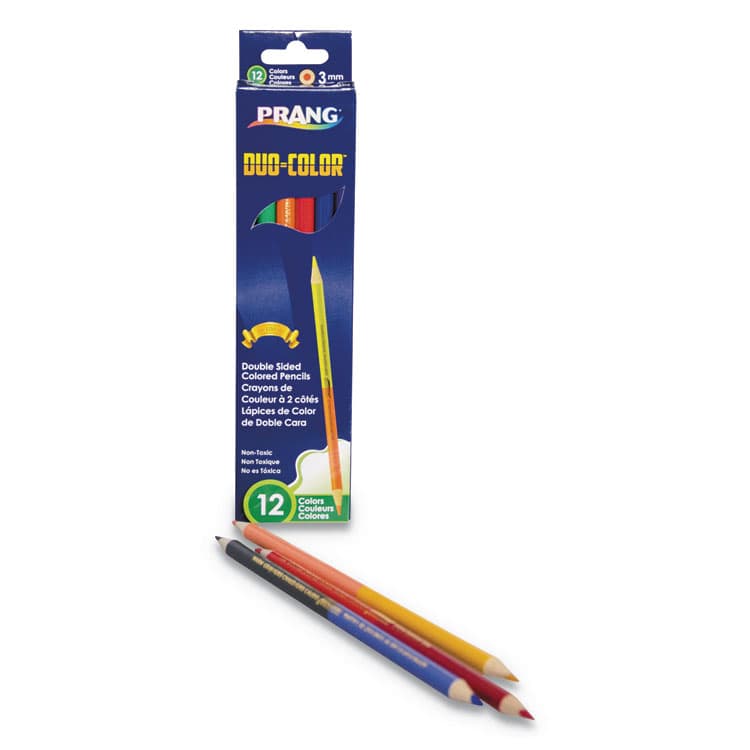 DIXON TICONDEROGA CO. Duo-Color Colored Pencil Sets, 3 mm, Assorted Lead and Barrel Colors, 6/Pack (DIX22106) thumbnail 2