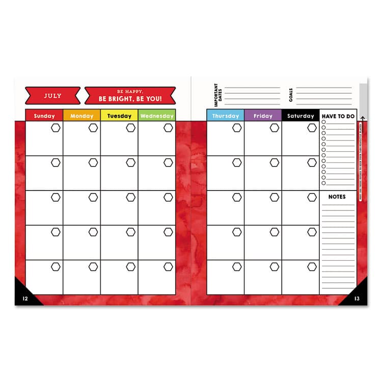 CARSON-DELLOSA EDUCATION Teachers Planner, Weekly/Monthly, 7 Classes, Balloon Artwork, Multicolor Cover, 10.88 x 8.38 Sheets, 12-Month (July to June) (CDP105000) thumbnail 2
