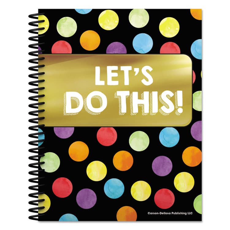 CARSON-DELLOSA EDUCATION Teachers Planner, Weekly/Monthly, 7 Classes, Balloon Artwork, Multicolor Cover, 10.88 x 8.38 Sheets, 12-Month (July to June) (CDP105000)