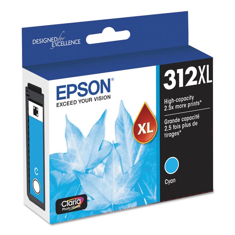 EPSON AMERICA, . T312XL220-S (312XL) Claria High-Yield Ink, 830 Page-Yield, Cyan (EPST312XL220S) thumbnail 2