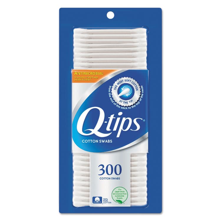 UNILEVER Cotton Swabs, Antibacterial, 300/Pack, 12/Carton (EDA17900CT)