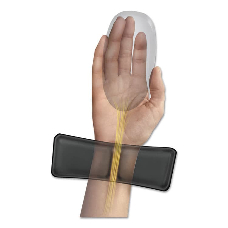 FELLOWES MFG. CO. Gel Wrist Support with Attached Mouse Pad, 8.25 x 9.87, Black (FEL9182301) thumbnail 4