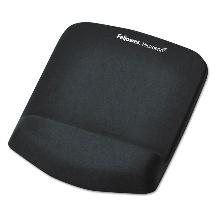 FELLOWES MFG. CO. PlushTouch Mouse Pad with Wrist Rest, 7.25 x 9.38, Black (FEL9252001) thumbnail 2