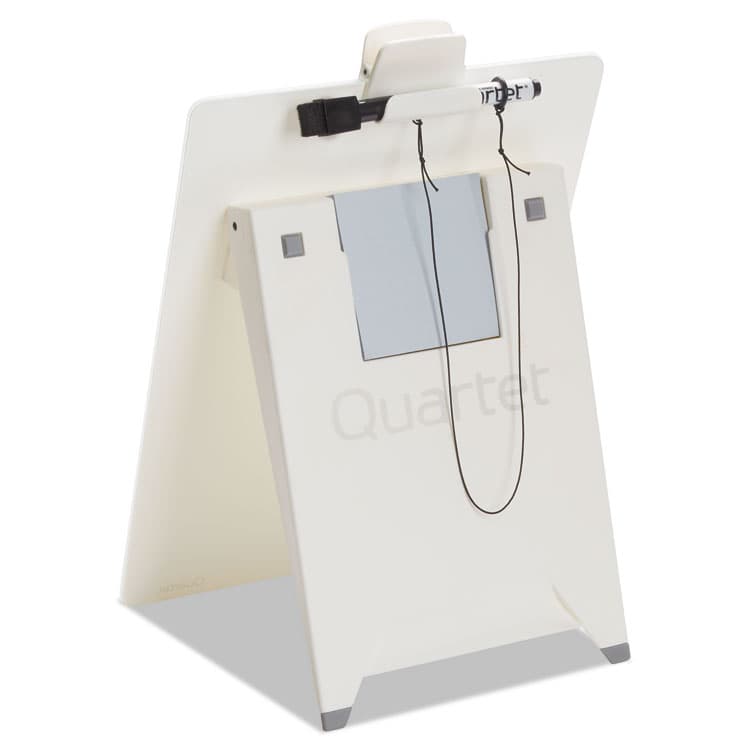 QUARTET MFG. Glass Dry Erase Desktop Copy Holder, Holds Up to 20 Letter Size Sheets, Plastic, White (QRTGDE119) thumbnail 4