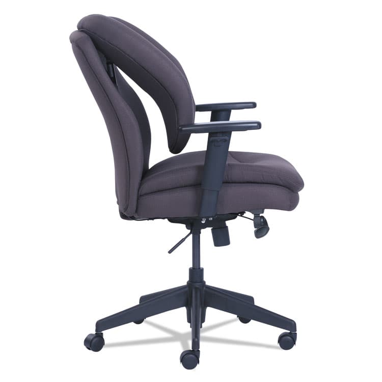 LF PRODUCTS PTE LTD Cosset Ergonomic Task Chair, Supports Up to 275 lb, 19.5" to 22.5" Seat Height, Gray Seat/Back, Black Base (SRJ48967B) thumbnail 3