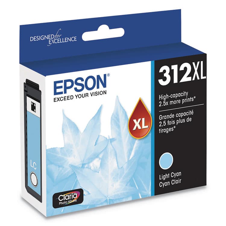 EPSON AMERICA, . T312XL520-S (312XL) Claria High-Yield Ink, 830 Page-Yield, Light Cyan (EPST312XL520S) thumbnail 2