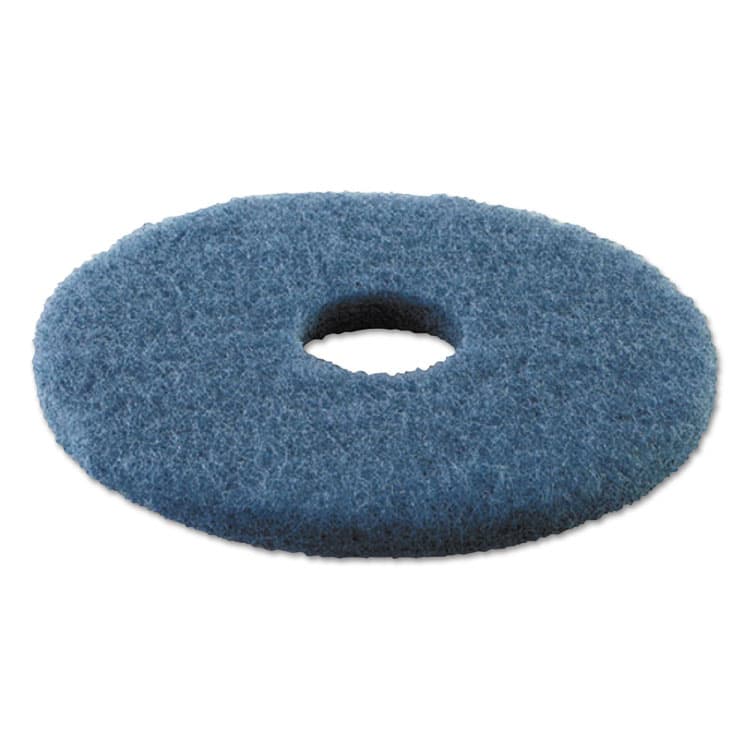 BOARDWALK Scrubbing Floor Pads, 16" Diameter, Blue, 5/Carton (BWK4016BLU) thumbnail 2