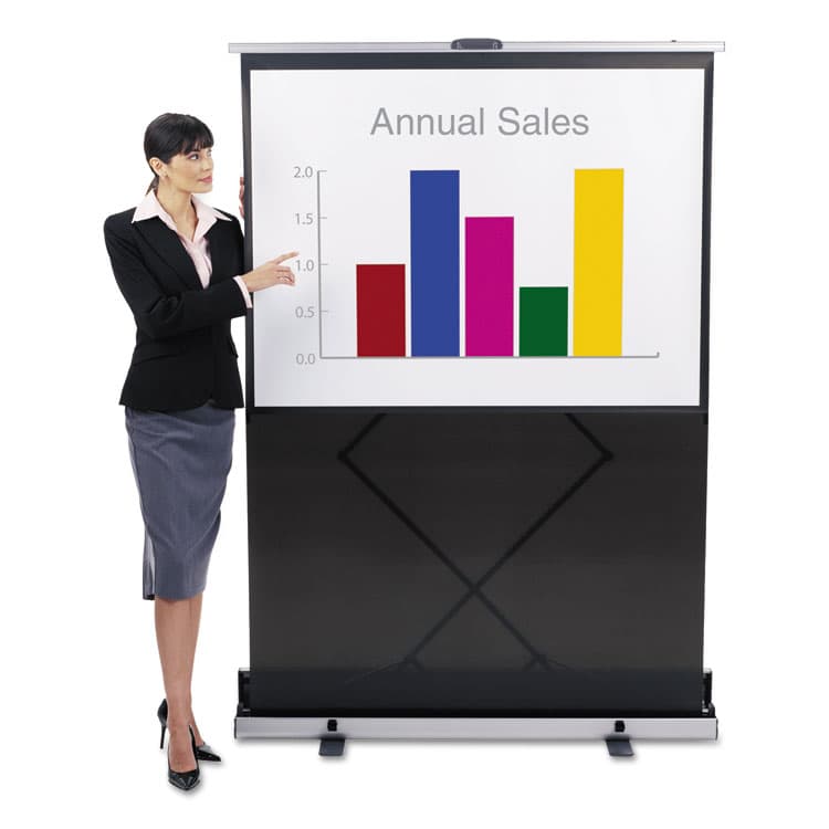 QUARTET MFG. Euro 80 Instant Portable Cinema Screen, 80 x 80, White Matte Finish (QRT980S) thumbnail 2