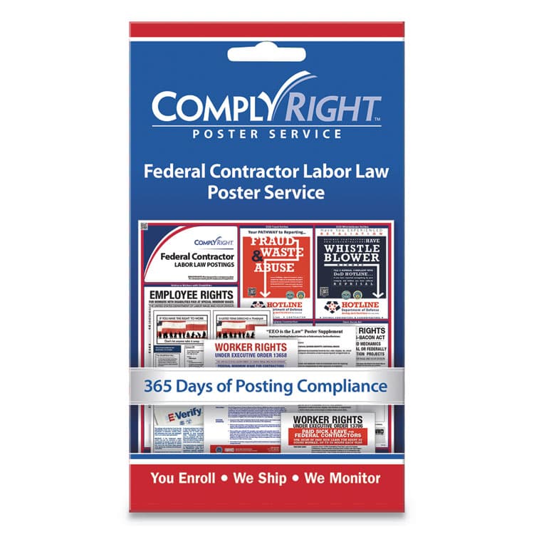 COSCO Labor Law Poster Service, "Federal Contractor Labor Law", 4 x 7 (COS098435)