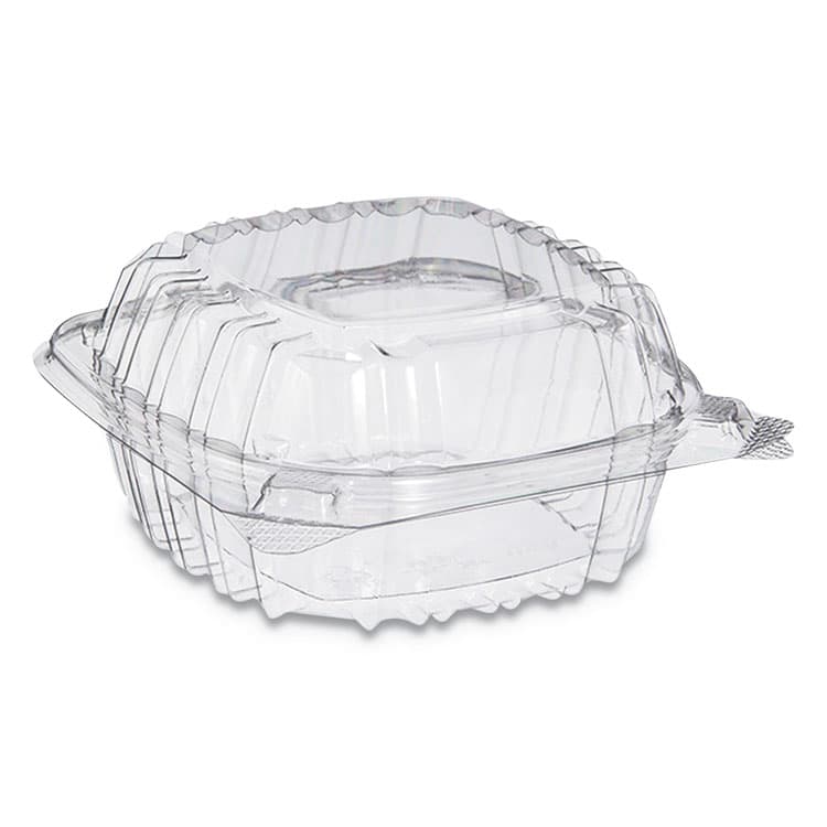 DART ClearSeal Hinged-Lid Plastic Containers, 13.8 oz, Clear, Plastic, 500/Carton (DCCPET53PST1)