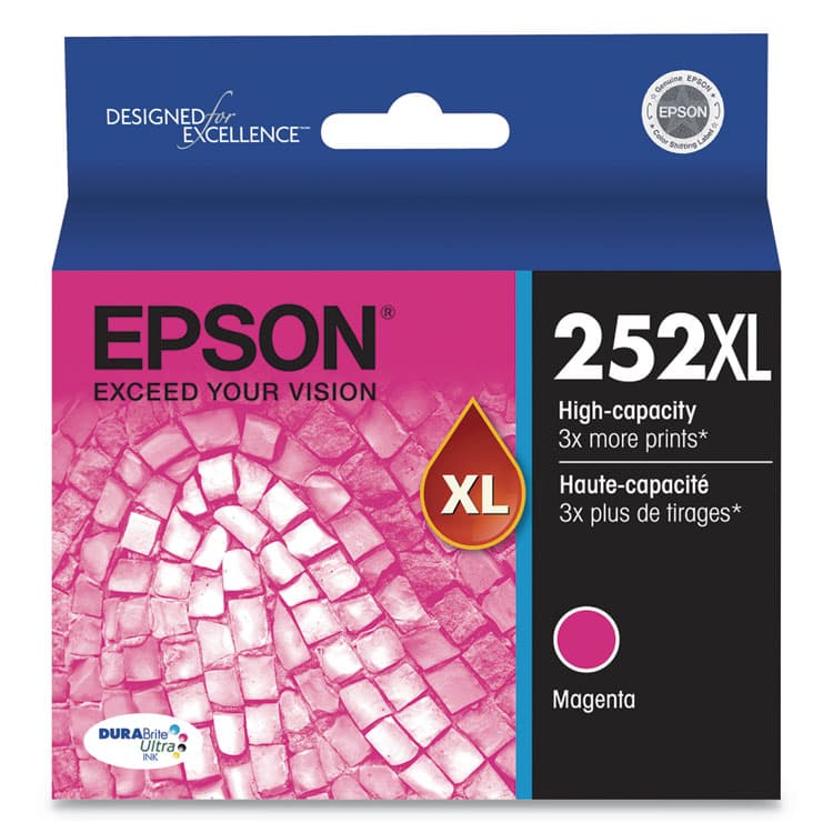 EPSON AMERICA, . T252XL320-S (252XL) DURABrite Ultra High-Yield Ink, 1,100 Page-Yield, Magenta (EPST252XL320S)