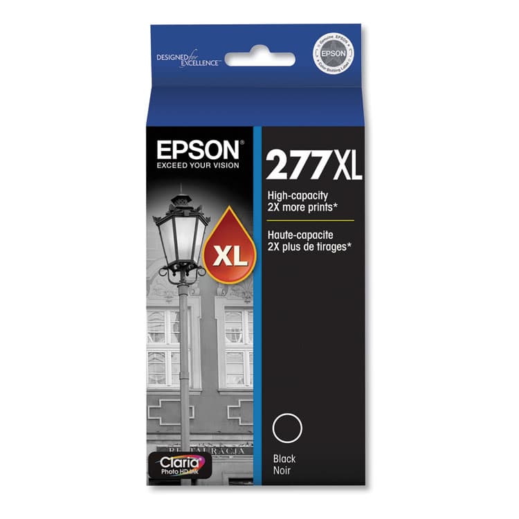 EPSON AMERICA, . T277XL120-S (277XL) Claria High-Yield Ink, 500 Page-Yield, Black (EPST277XL120S)