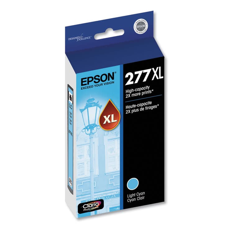 EPSON AMERICA, . T277XL520-S (277XL) Claria High-Yield Ink, 740 Page-Yield, Light Cyan (EPST277XL520S) thumbnail 2