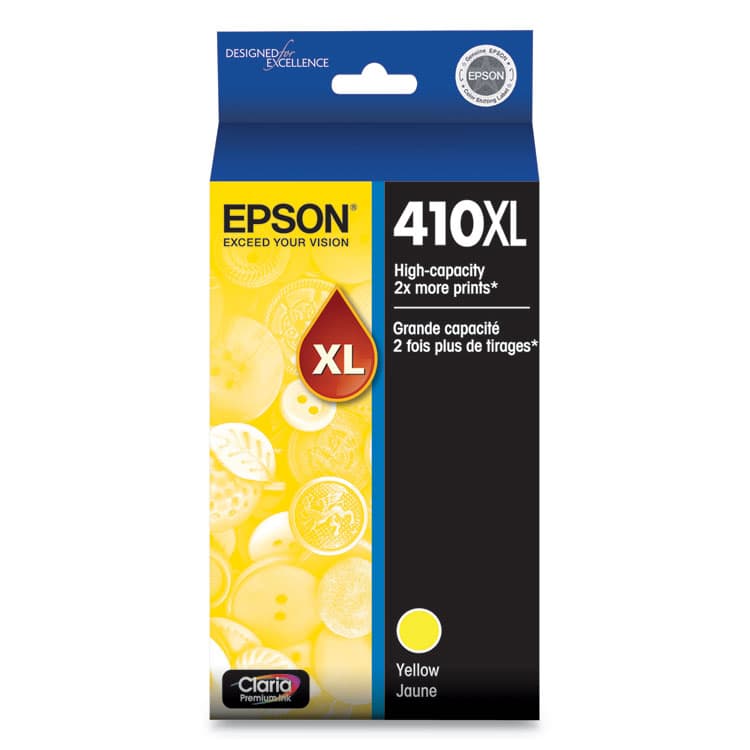 EPSON AMERICA, . T410XL420-S (410XL) Claria High-Yield Ink, 650 Page-Yield, Yellow (EPST410XL420S)