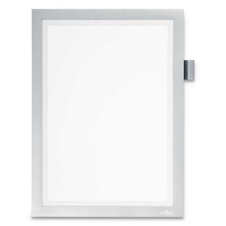DURABLE OFFICE PRODUCTS CORP. DURAFRAME Note Sign Holder, 8.5 x 11, Silver Frame (DBL477323)