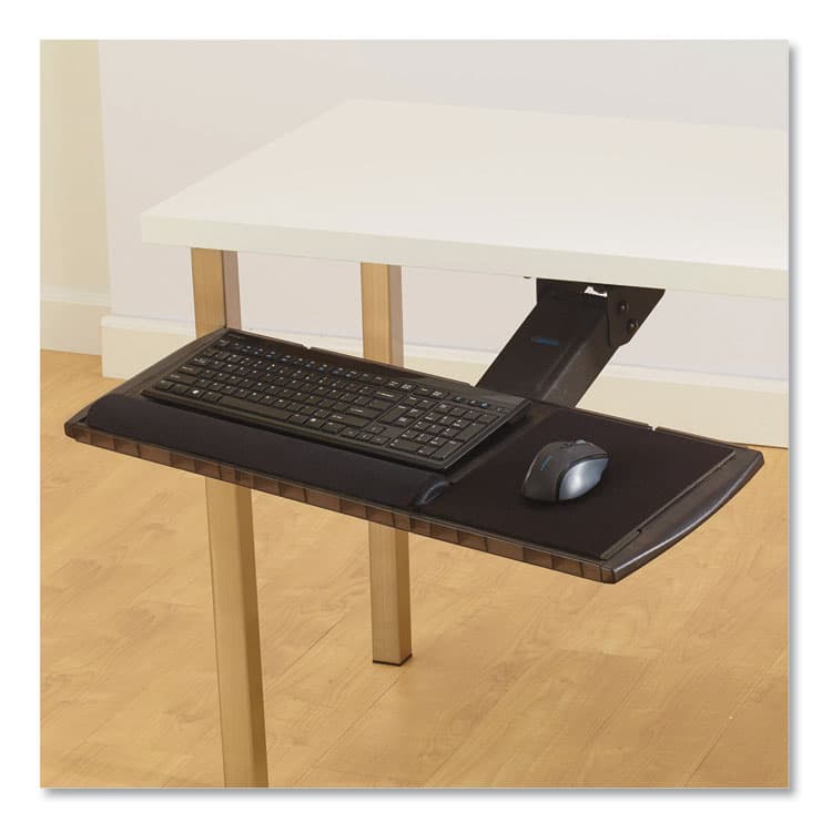 ACCO BRANDS, . Adjustable Keyboard Platform with SmartFit System, 21.25w x 10d, Black (KMW60718)