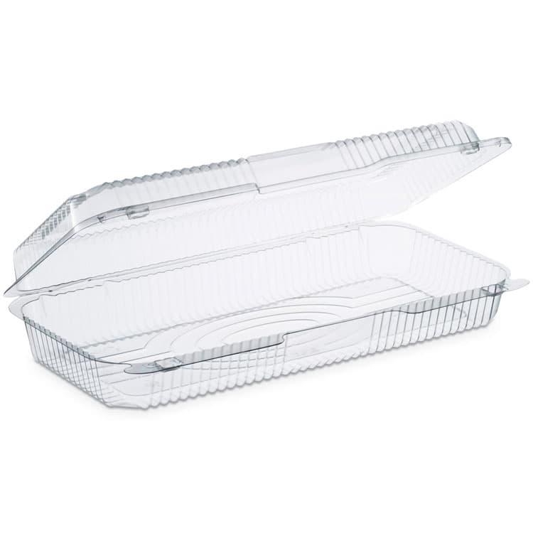 DART StayLock Clear Hinged Lid Containers, 50.2 oz, 6.8 x 13.4 x 2.6, Plastic, 200/Carton (DCCC90UT1)