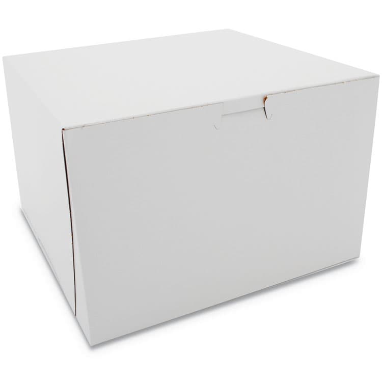 SOUTHERN CHAMPION TRAY White One-Piece Non-Window Bakery Boxes, 9 x 9 x 6, White, Paper, 100/Carton (SCH0966)