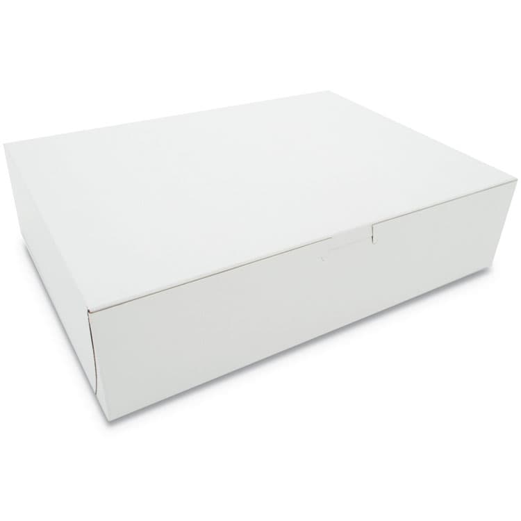 SOUTHERN CHAMPION TRAY White One-Piece Non-Window Bakery Boxes, 12 x 9 x 3, White, Paper, 200/Carton (SCH0983)