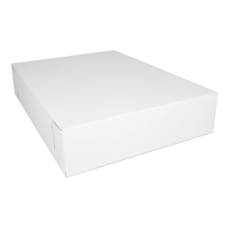 SOUTHERN CHAMPION TRAY White One-Piece Non-Window Bakery Boxes, 18 x 13 x 3.5, White, Paper, 50/Carton (SCH1019)