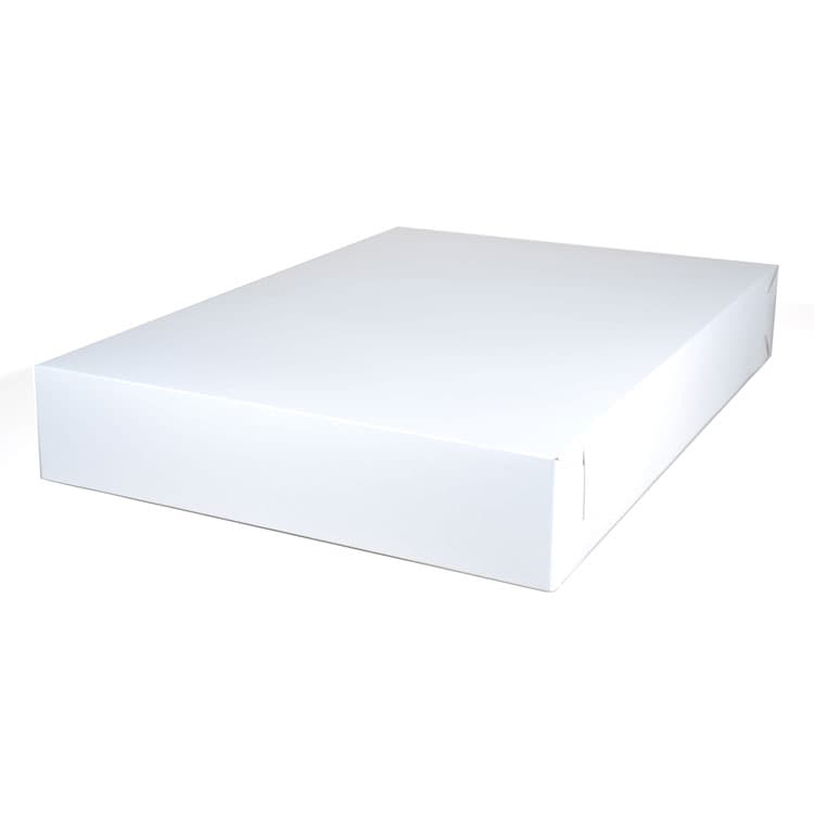 SOUTHERN CHAMPION TRAY White Two-Piece Non-Window Bakery Boxes, 26 x 18.5 x 4, White, Paper, 25/Carton (SCH1095)