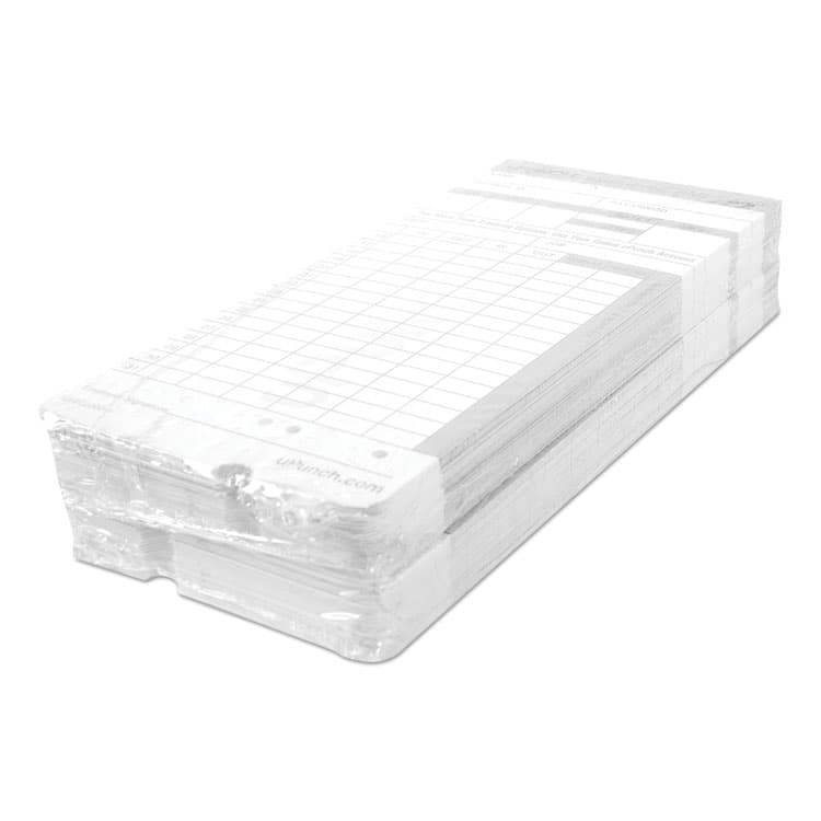 WORKWELL TECHNOLOGIES Time Clock Cards for uPunch HN2000/HN4000/HN4600, Two Sides, 7.5 x 3.5, 100/Pack (PPZHNTCL2100) thumbnail 4
