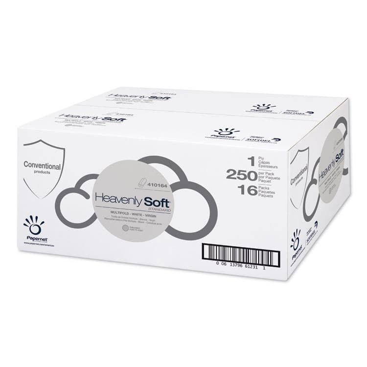 SOFIDEL AMERICA Heavenly Soft Standard Multi-Fold Towels, 1-Ply, 9.49 x 9.25, White, 250/Pack, 16 Packs/Carton (SOD410164)