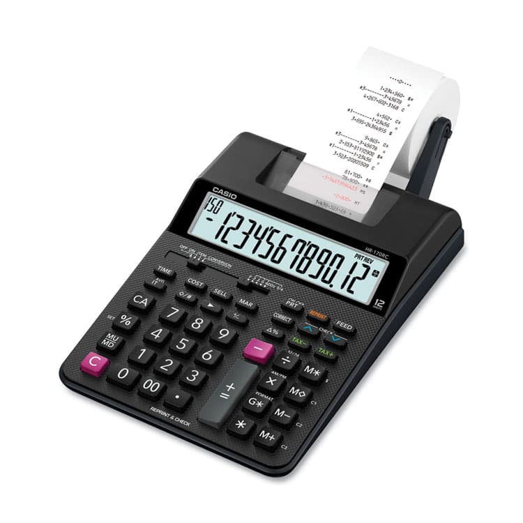 CASIO, . HR170R Printing Calculator, Black/Red Print, 2 Lines/Sec (CSOHR170RC) thumbnail 2