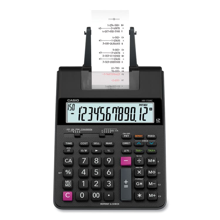 CASIO, . HR170R Printing Calculator, Black/Red Print, 2 Lines/Sec (CSOHR170RC)