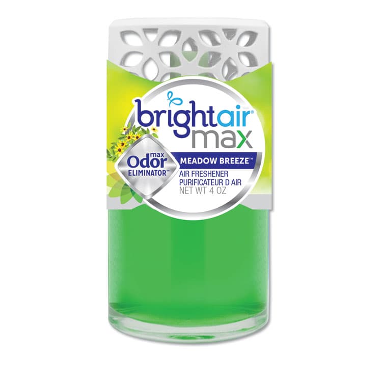 BRIGHT AIR Max Scented Oil Air Freshener, Meadow Breeze, 4 oz, 6/Carton (BRI900441)
