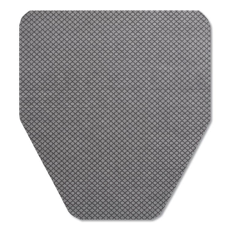 TOLCO CORPORATION Komodo Urinal Mat, Shield-Shaped, Gray Smooth Surface, 18" x 20", 6/Carton (TOC220209)