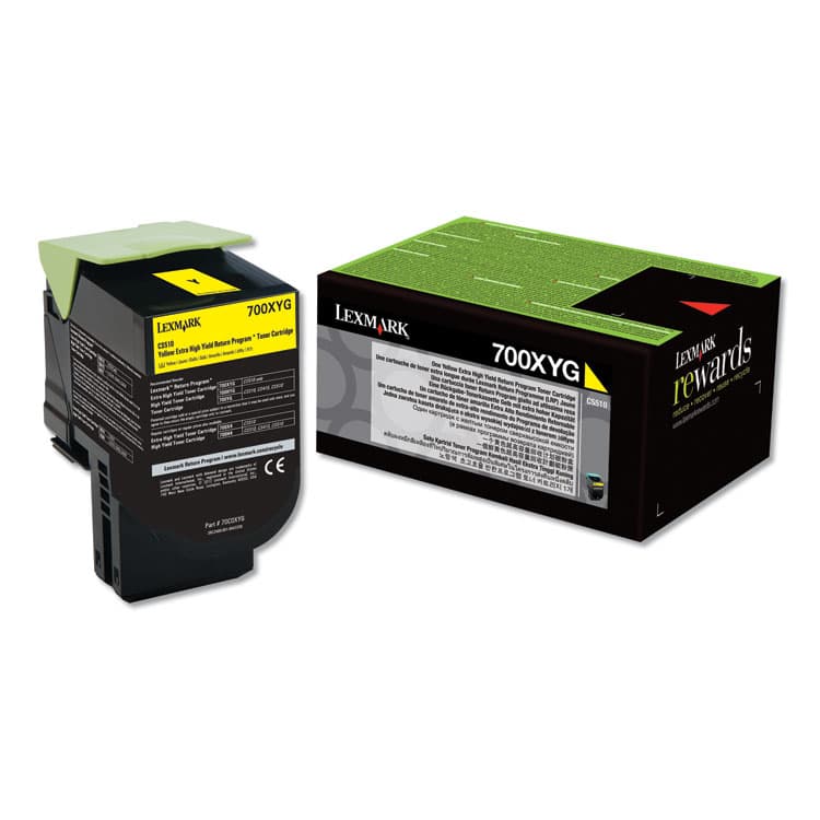 LEXMARK INT'L, . 70C0XYG Return Program Extra High-Yield Toner, 4,000 Page-Yield, Yellow, TAA Compliant (LEX70C0XYG)