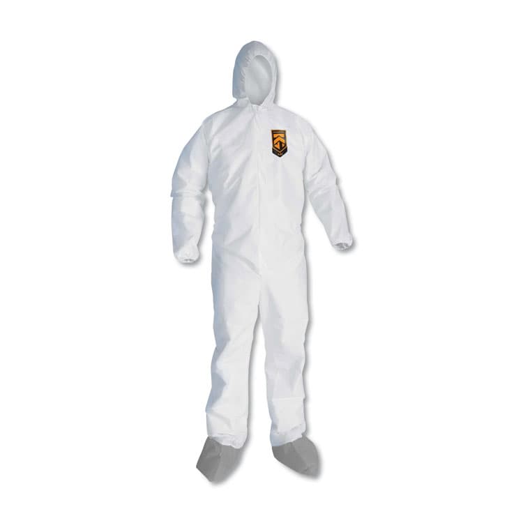 KIMBERLY-CLARK PROFESSIONAL A45 Liquid and Particle Protection Surface Prep/Paint Coveralls, Medium, White, 25/Carton (ANS48972)