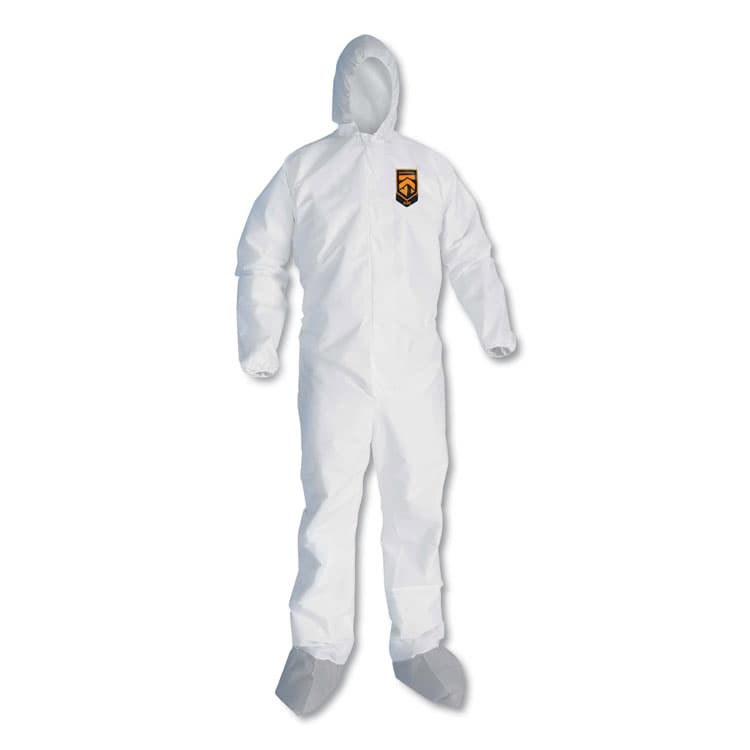 KIMBERLY-CLARK PROFESSIONAL A45 Liquid/Particle Protection Surface Prep/Paint Coveralls, X-Large, White, 25/Carton (ANS48974)