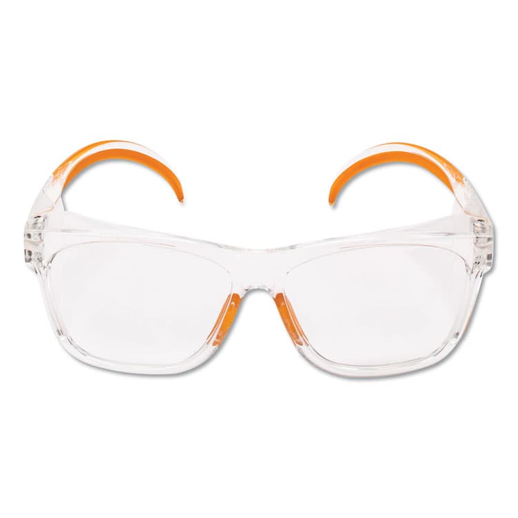 KIMBERLY-CLARK PROFESSIONAL Maverick Safety Glasses, Clear/Orange Full Frame, Clear Dual Lens, 12/Box (ANS49301)