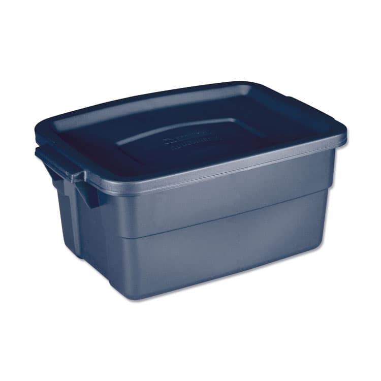 RUBBERMAID Roughneck Storage Box, 3 gal, 10.63" x 15.69" x 7", Dark Indigo Metallic (UNXRMRT030003)