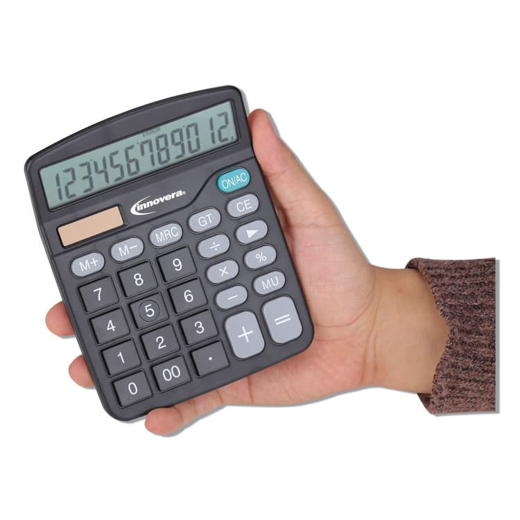 INNOVERA 15923 Desktop Calculator, 12-Digit LCD (IVR15923) thumbnail 4