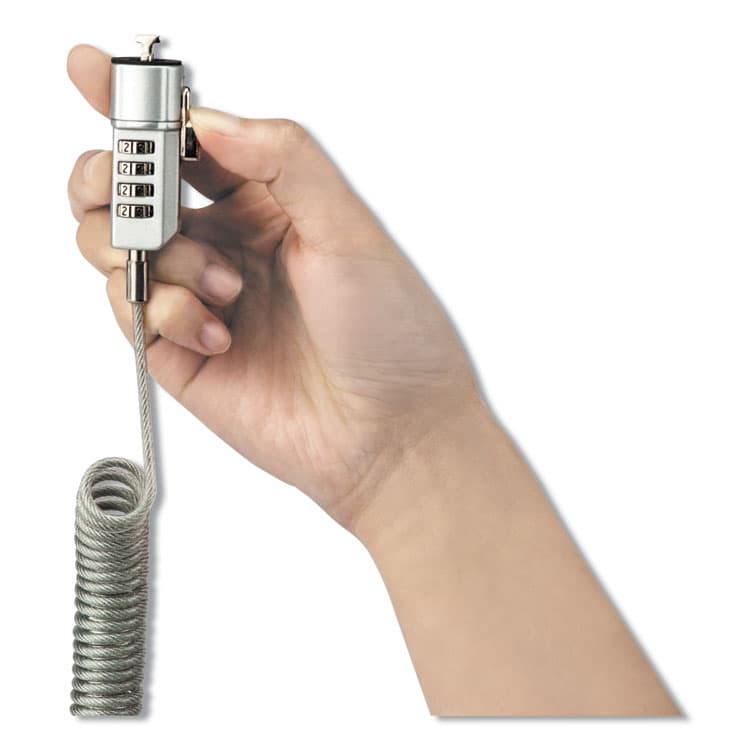 INNOVERA Compact Combination Laptop Lock, 6 ft Steel Cable (IVR64670) thumbnail 4