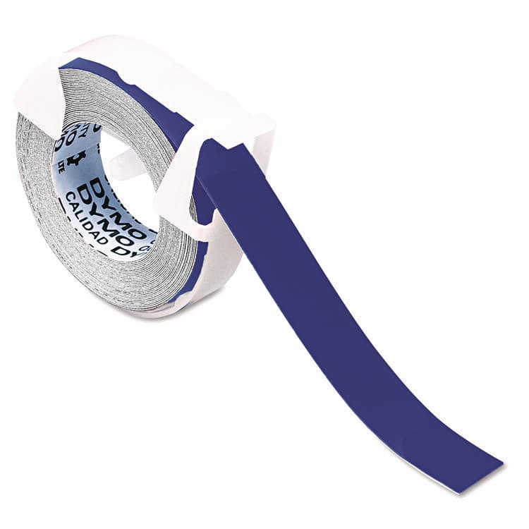 DYMO Self-Adhesive Glossy Labeling Tape for Embossers, 0.37" x 12 ft Roll, Blue (DYM520106)