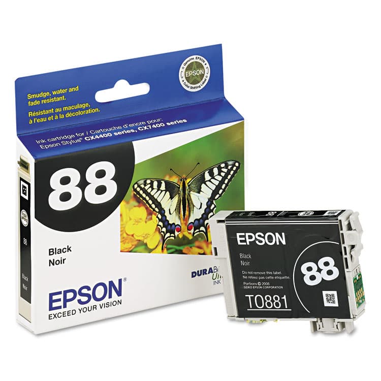 EPSON AMERICA, . T088120-S (88) Ink, Black (EPST088120S)