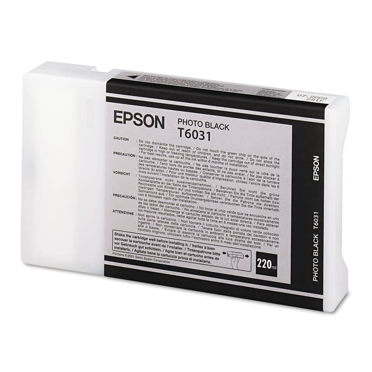 EPSON AMERICA, . T603100 (60) UltraChrome K3 Ink, Photo Black (EPST603100) thumbnail 2