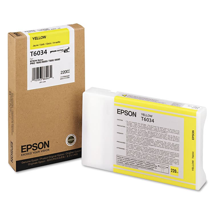 EPSON AMERICA, . T603400 (60) UltraChrome K3 Ink, Yellow (EPST603400)