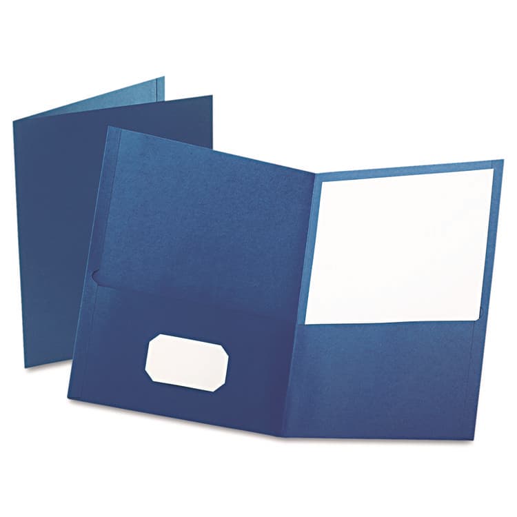 TOPS BUSINESS FORMS Twin-Pocket Folder, Accommodates (100) 11 x 8.5 Sheets, Blue, 25/Box (OXF57502)